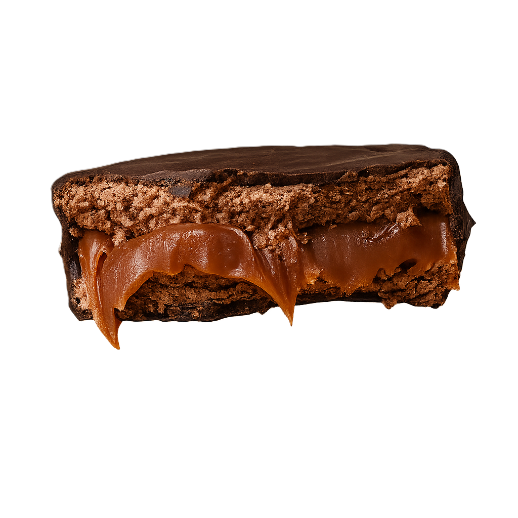 Alfajor artesanal Tentazione relleno de dulce de leche